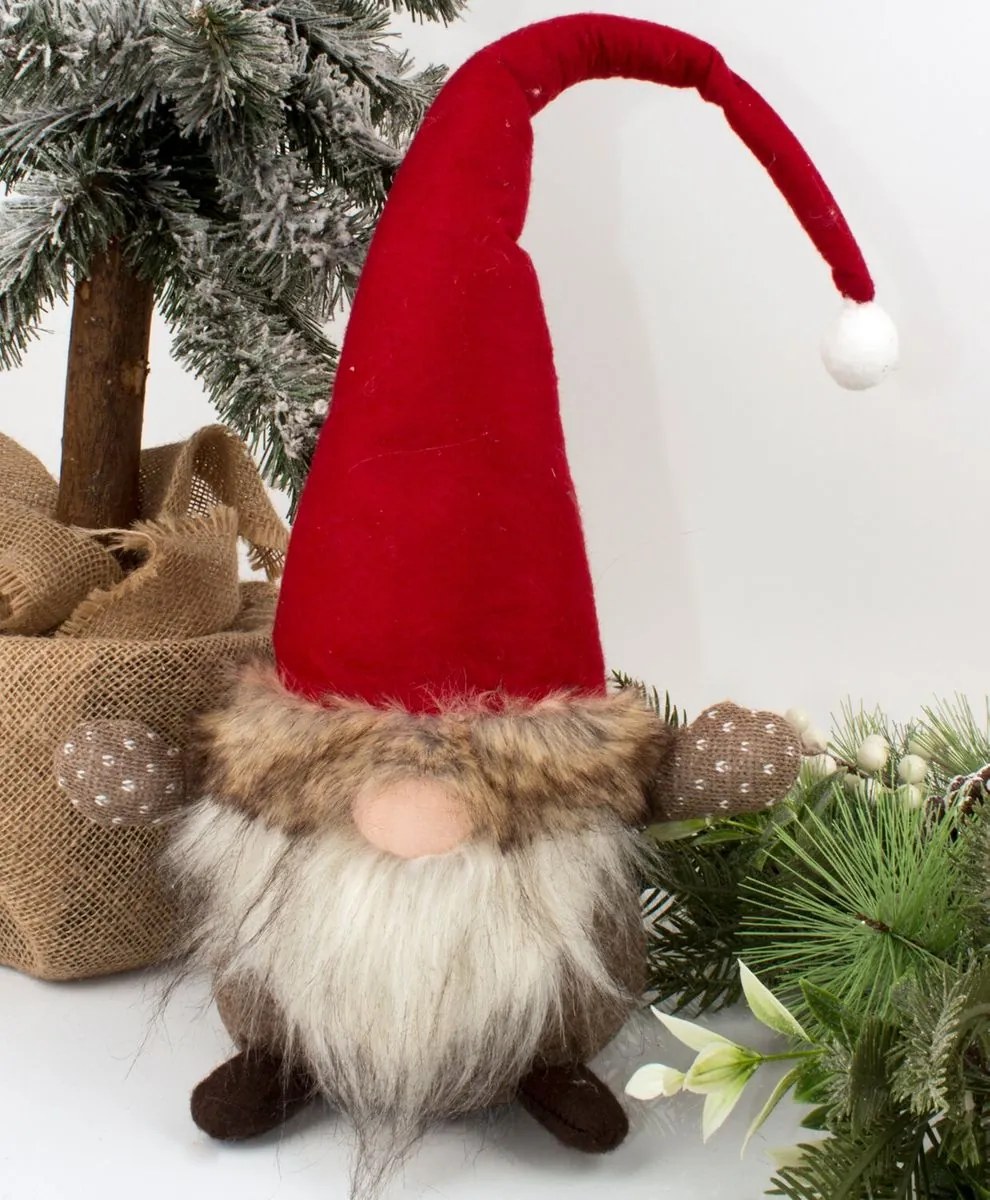 Vianočná dekorácia škriatok, výška: 60 cm, červená