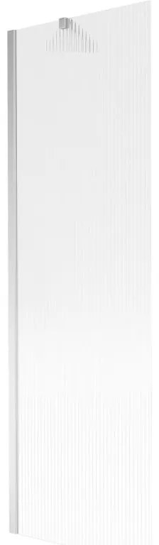 Mexen Next, vaňová zástena 1-krídlová 60 x 150 cm, fixné krídlo, 6 mm sklo s pruhmi, chrómový profil, 895-060-000-00-09-01