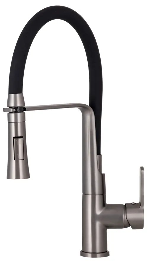 Gamma Vegas, trojcestná drezová batéria s pripojením na filtrovanú vodu, čierna-grafitová, GMA-BVSK-GM