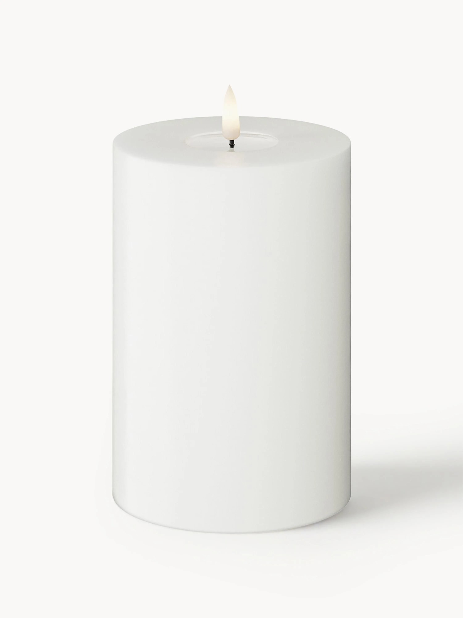 Ručne vyrobená dlhá LED sviečka Real Flame, V 15 cm