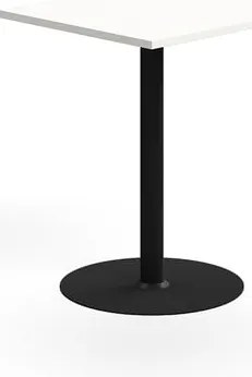 Barový stôl VERTICUS, 700x700x900 mm, biela/čierna