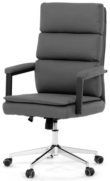 Autronic BONTEC Kancelárske kreslo, hojdací mechanizmus, šedá ekokoža, KA-D8104 GREY Farba: Šedá