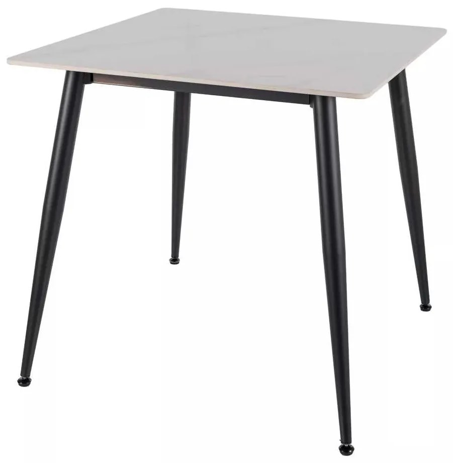 Jedálenský stôl Rion 80 x 80 cm, mramor / čierna