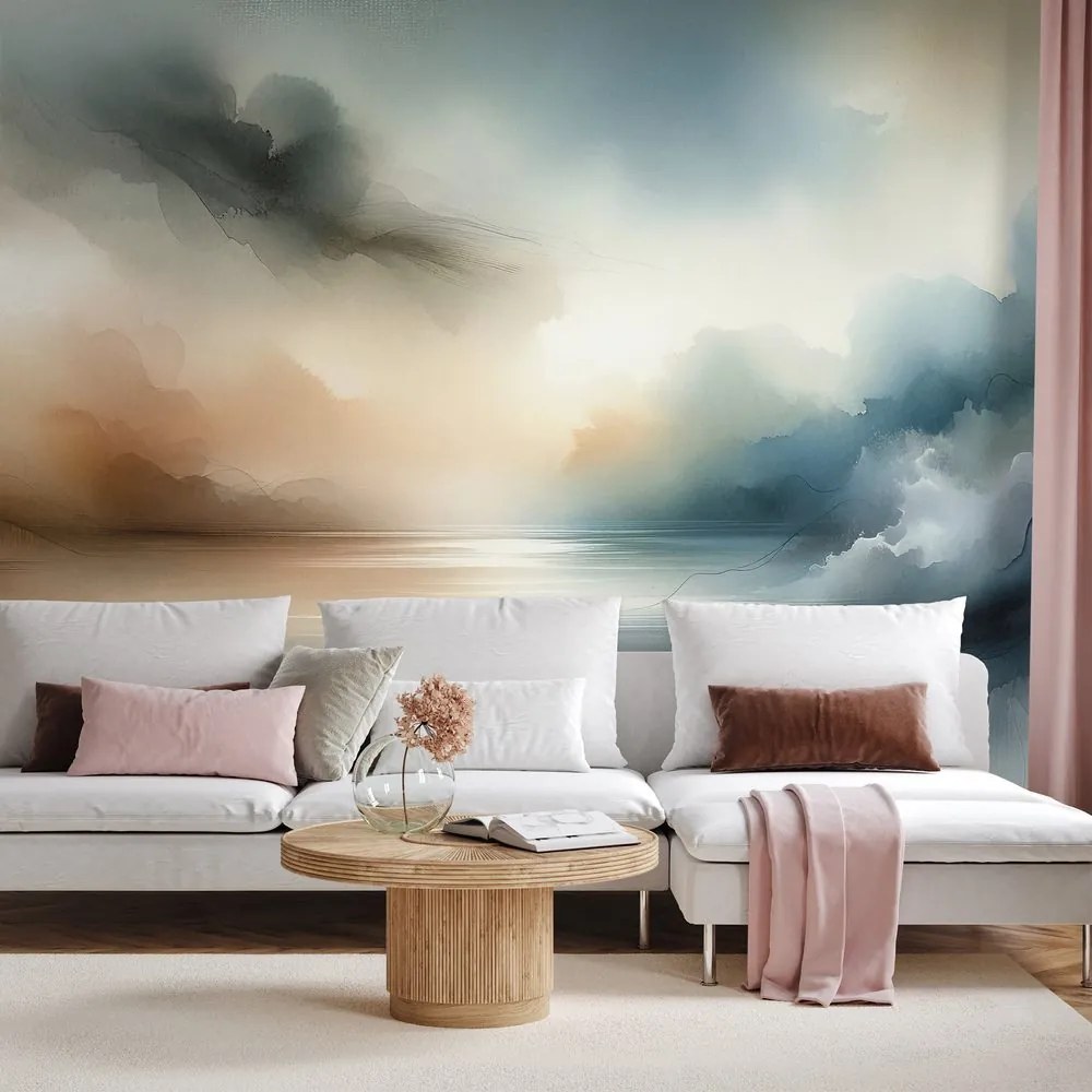 Samolepiaca fototapeta abstraktná akvarelová krajina