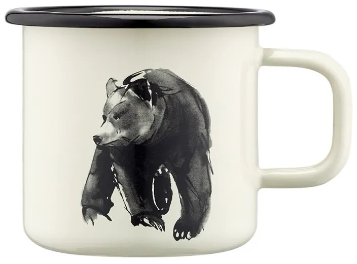 Hrnček Bear 0,37l, smalt / béžový