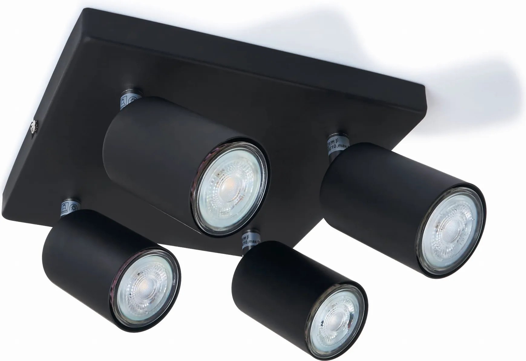 BERGE Bodové svietidlo LED VIKI 4x GU10 čierna