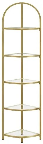 Úložný regál so sklenenými policami VASAGLE ULGT810A01