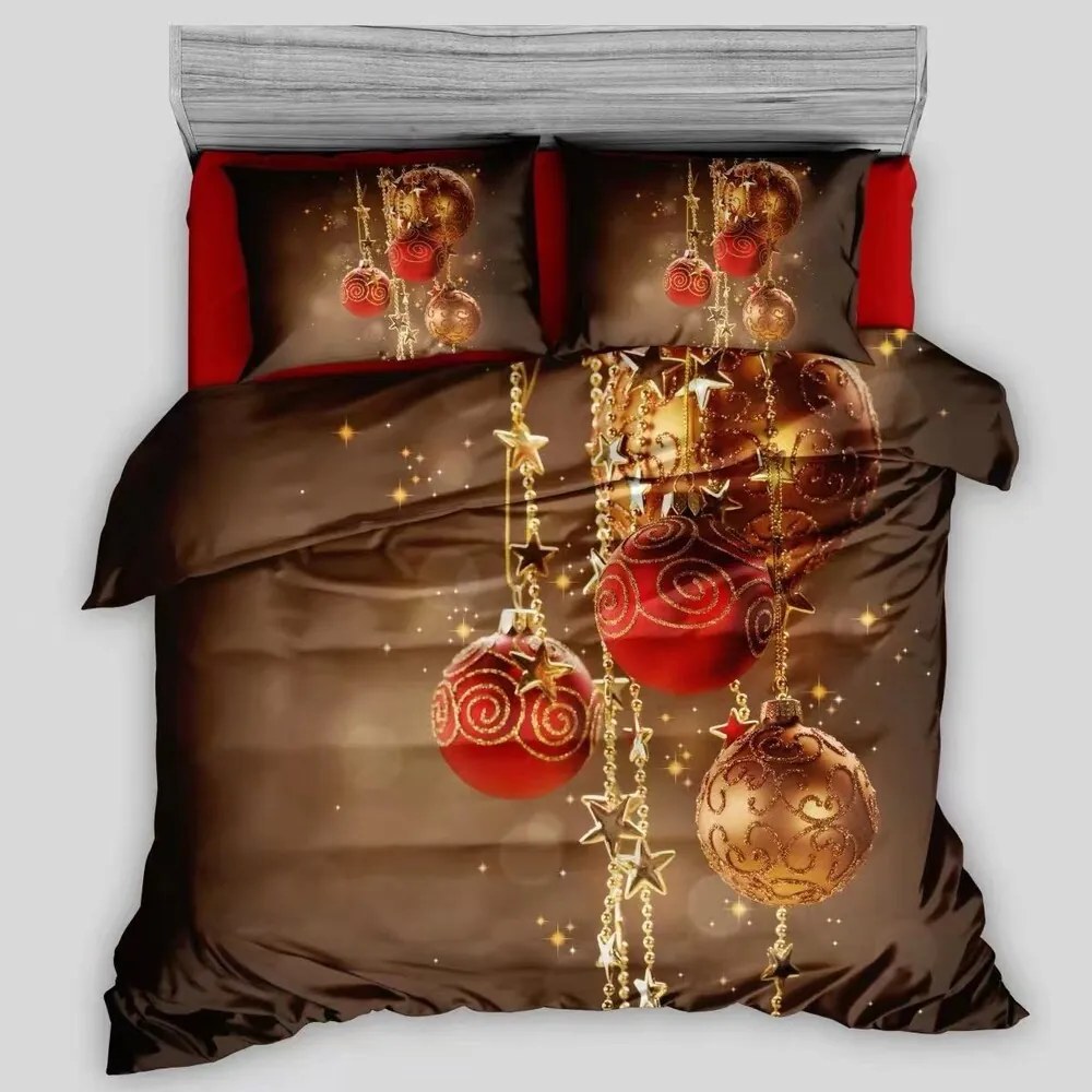 Obliečky SAVENA CHRISTMAS BALLS 7-dielna sada 140x200 cm