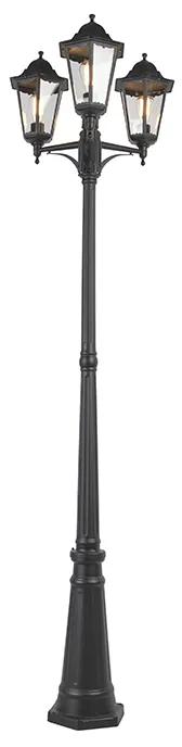 Vidiecka vonkajšia lampa čierna IP44 - New Orleans 3