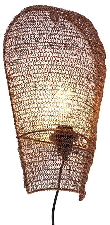 Orientálna nástenná lampa bronzová 45 cm - Nidum