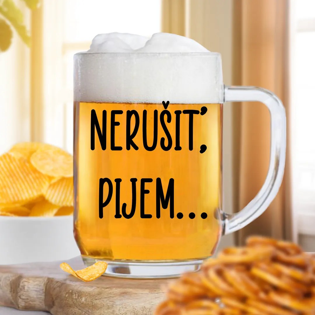 Ahome Číry pohár na pivo 0,5 l - Nerušiť pijem