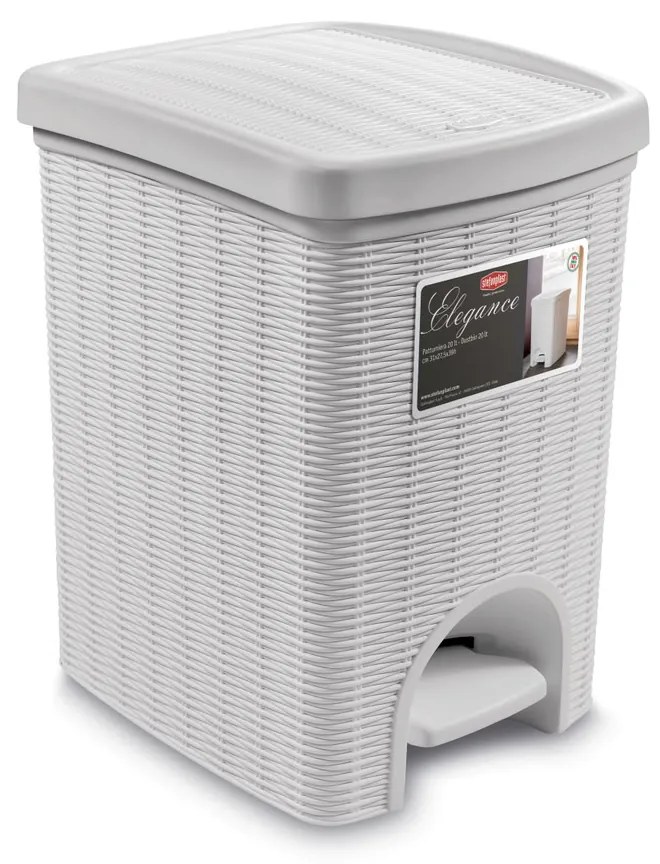 STEFANPLAST Odpadkový kôš 20 l, 31 × 27,5 × 39 cm, biely