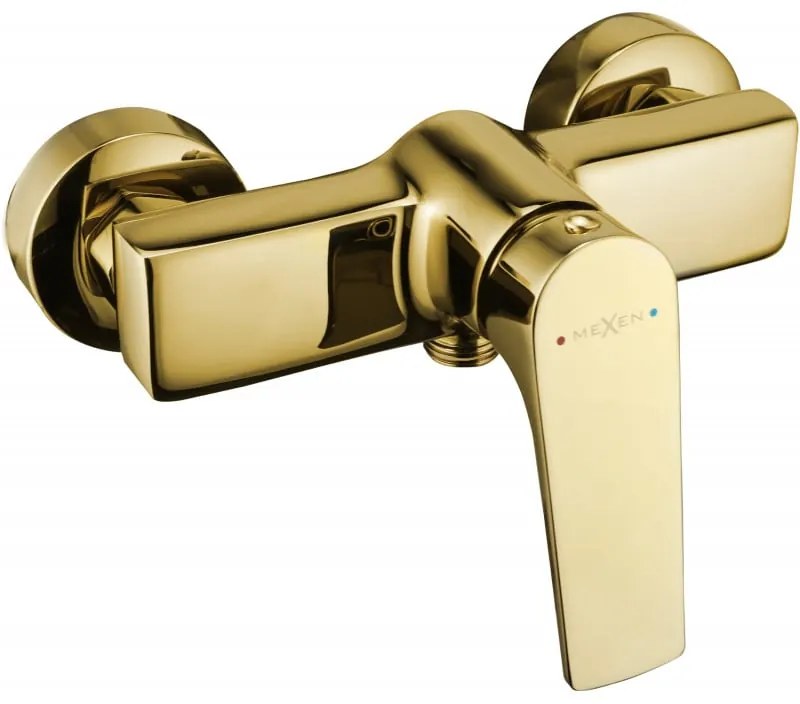 Mexen Lynx, nástenná sprchová batéria, zlatá lesklá, 745940-50