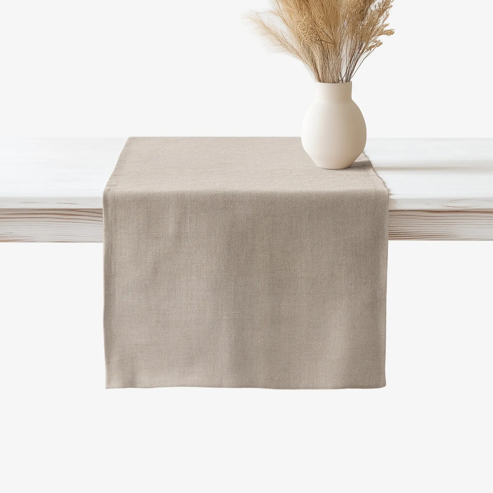 Goldea behúň na stôl z ľanovej zmesi - kávový 20x120 cm