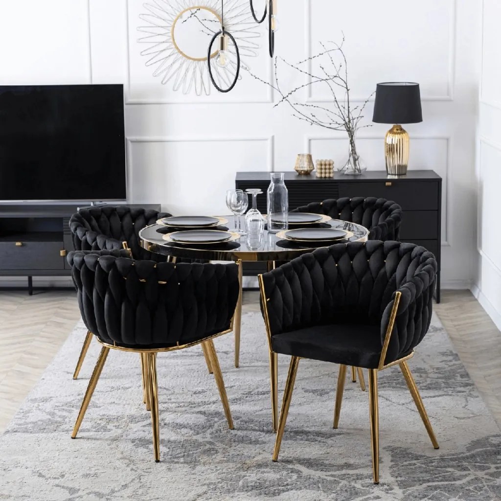 PROXIMA.store - Čalúnená jedálenska stolička CAPI FARBA: čierna