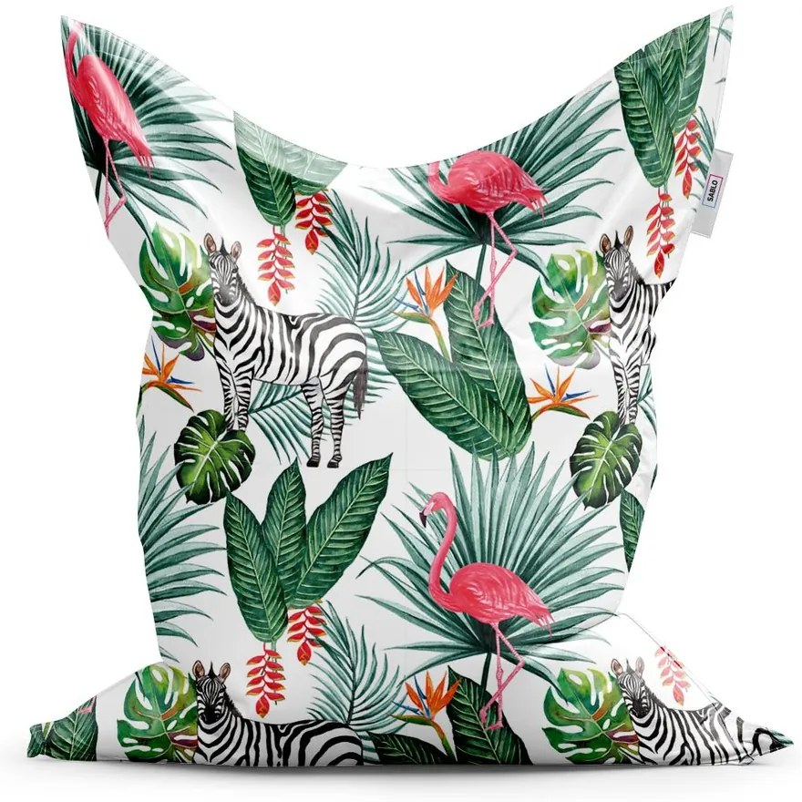 Sedací vak Classic plameniak - detský, farebná