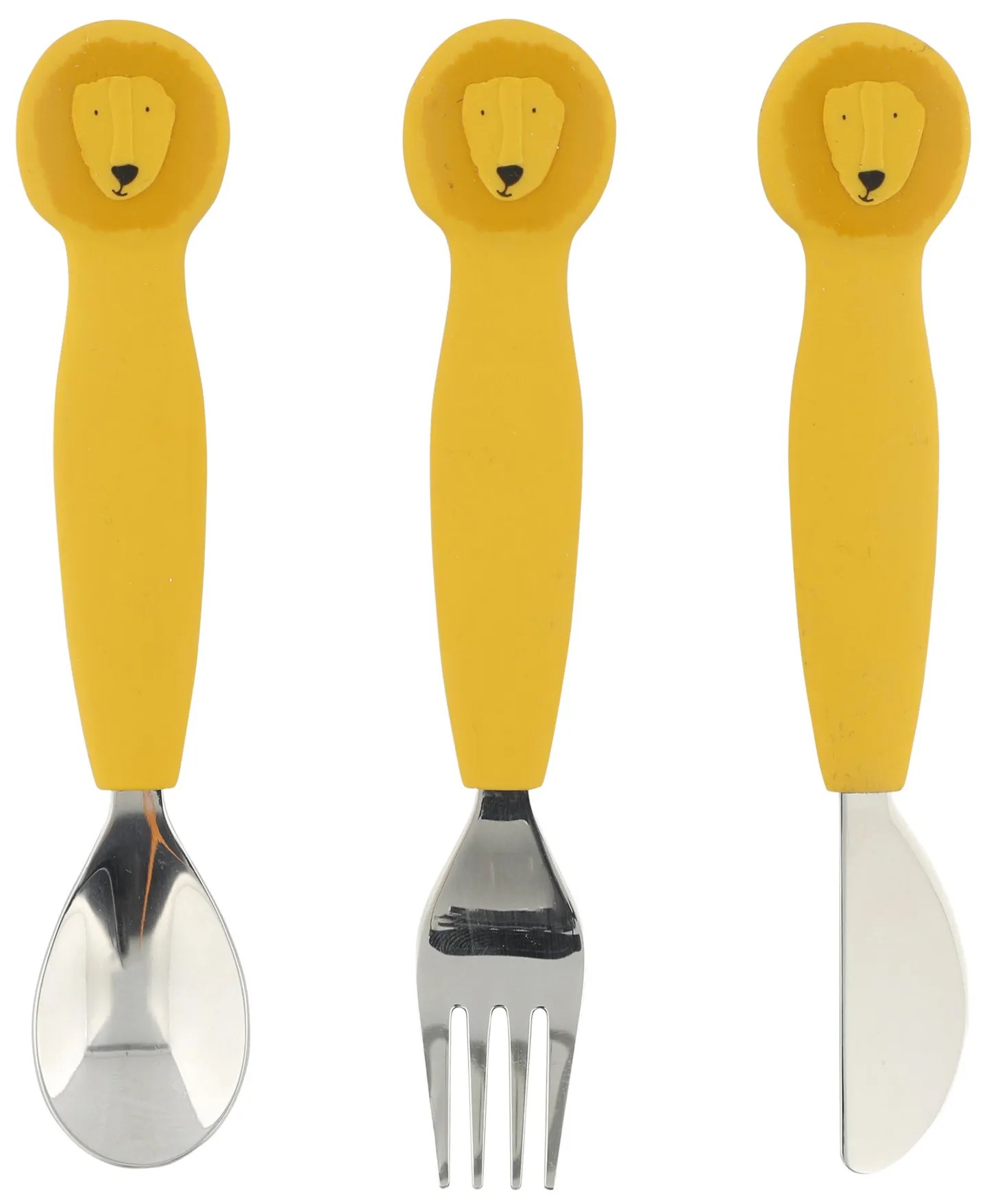 Detský silikónový príbor súprava 3 ks Mr. Lion