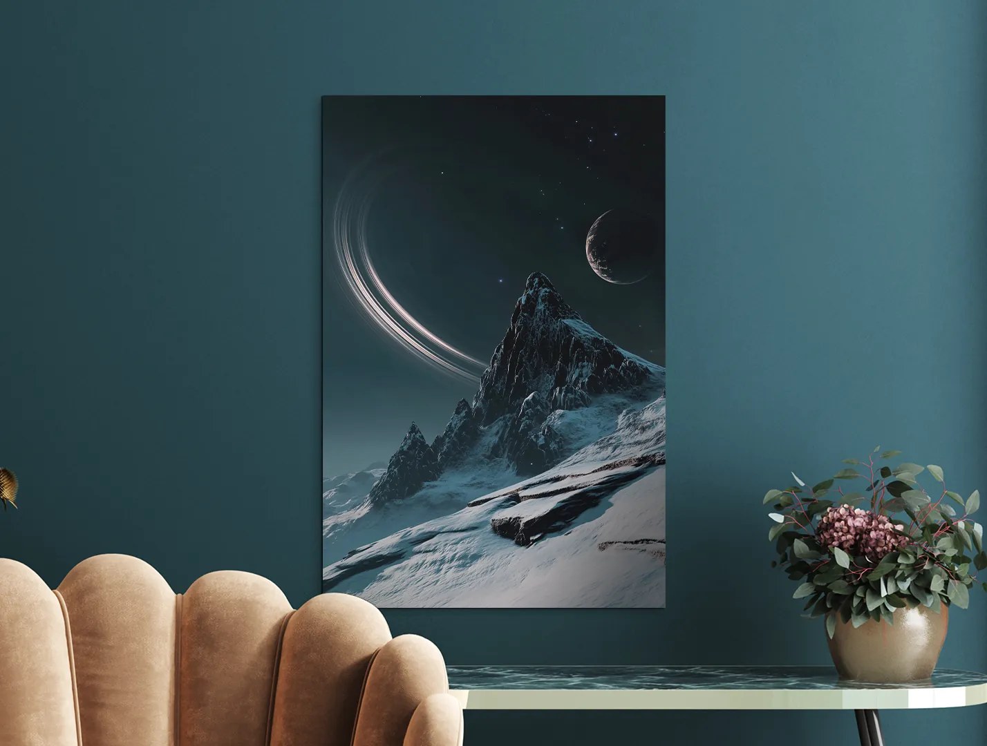 drevko | Moderný obraz Zasnežený štít