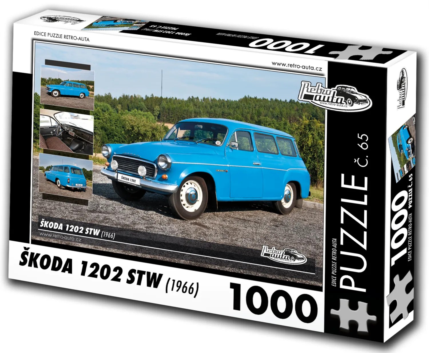 RETRO-AUTA Puzzle č. 65 Škoda 1202 STW (1966) 1000 dielikov