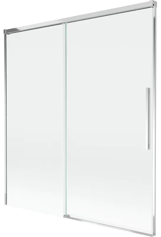 Mexen Rox, 2-krídlová posuvná vaňová zástena 150 x 150 cm, 8mm číre sklo, chrómový profil, 8C9-150-001-01-00
