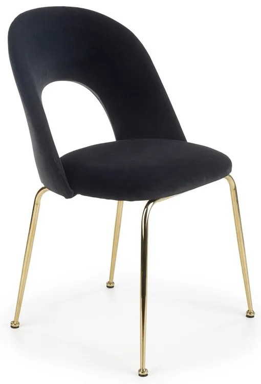 Jedálenská stolička Celle, čierna / zlatá