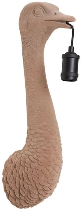 Piesková nástenná lampa pštros Ostrich velvet sand - 18*15*57 cm / E27