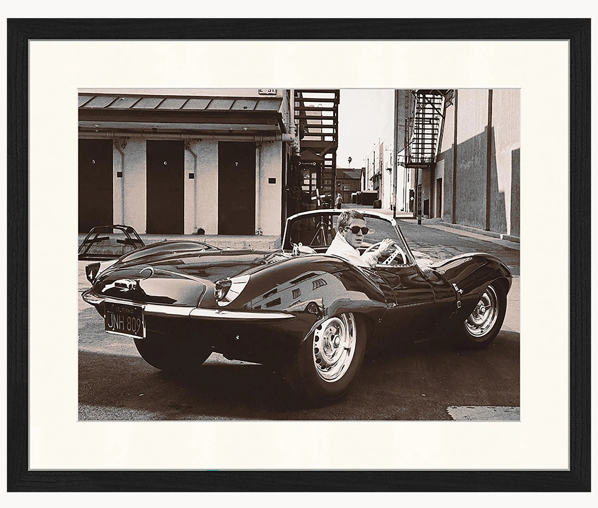 Fotografia v ráme Steve McQueen in His Jaguar