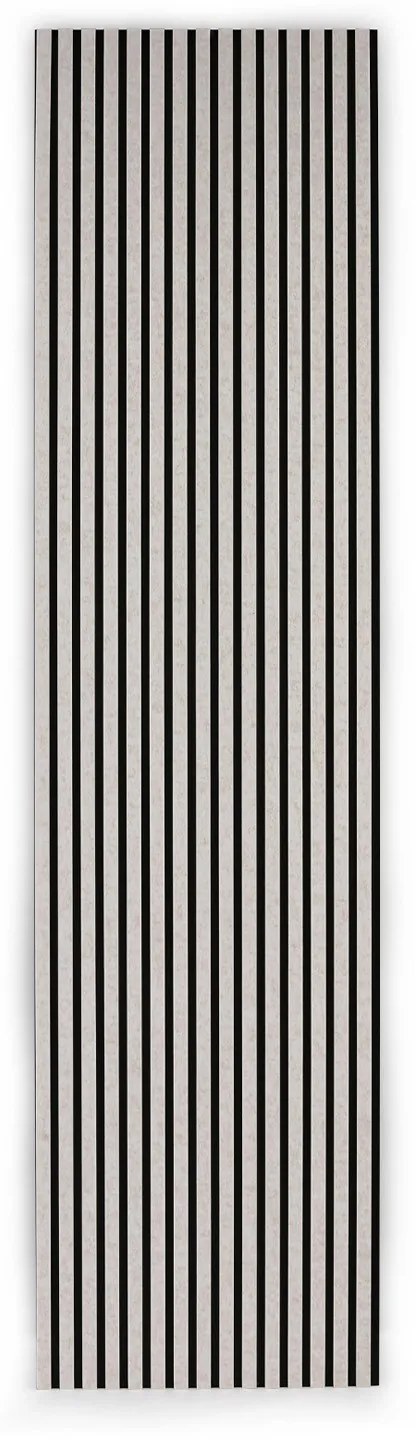 Dekoratívny akustický panel, 2400 x 600 mm, čierna / béžová