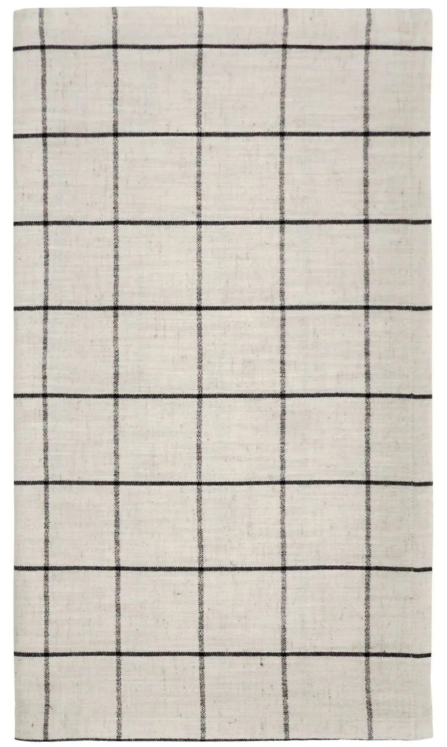 House Doctor Bavlnený behúň Join Black/Off-white 140 x 40 cm