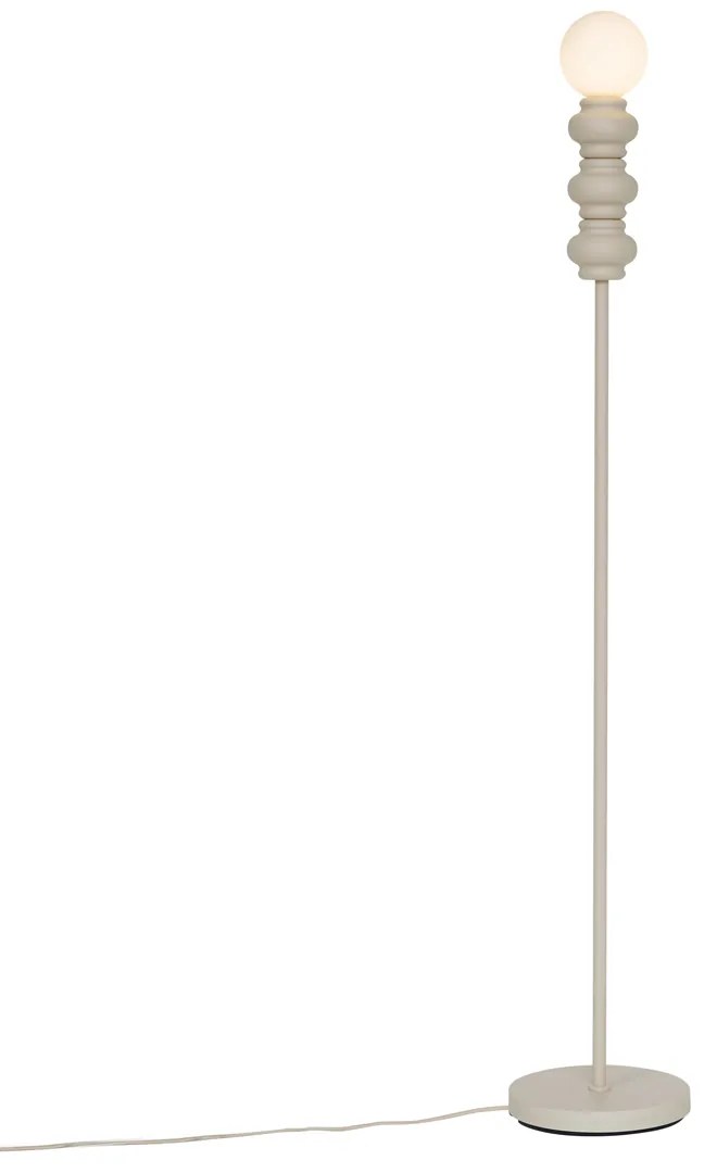Retro stojacia lampa béžová s matným sklom - Fedde