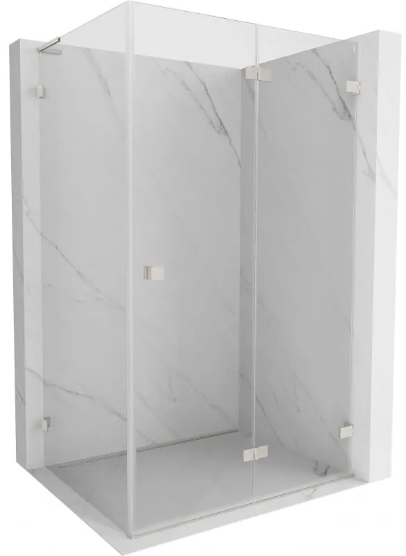 Mexen Lunar-F L, sprchový kút pravý 90 x 70 cm, 8mm číre sklo, oceľový profil, 836L-090-070-97-00-P