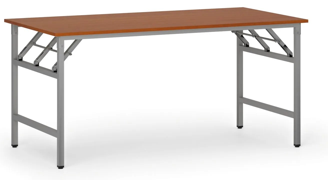Konferenčný stôl FAST READY, 160x80 cm, sivostrieborná podnož, čerešňa