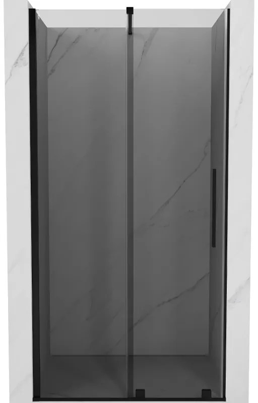 Mexen Velar, posuvné sprchové dvere do otvoru 110 cm, 8mm šedé sklo, čierna matná, 871-110-000-41-70