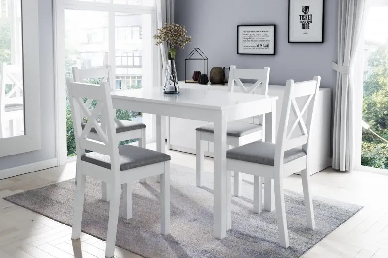 Jedálenský komplet VITO 1+4 biely
