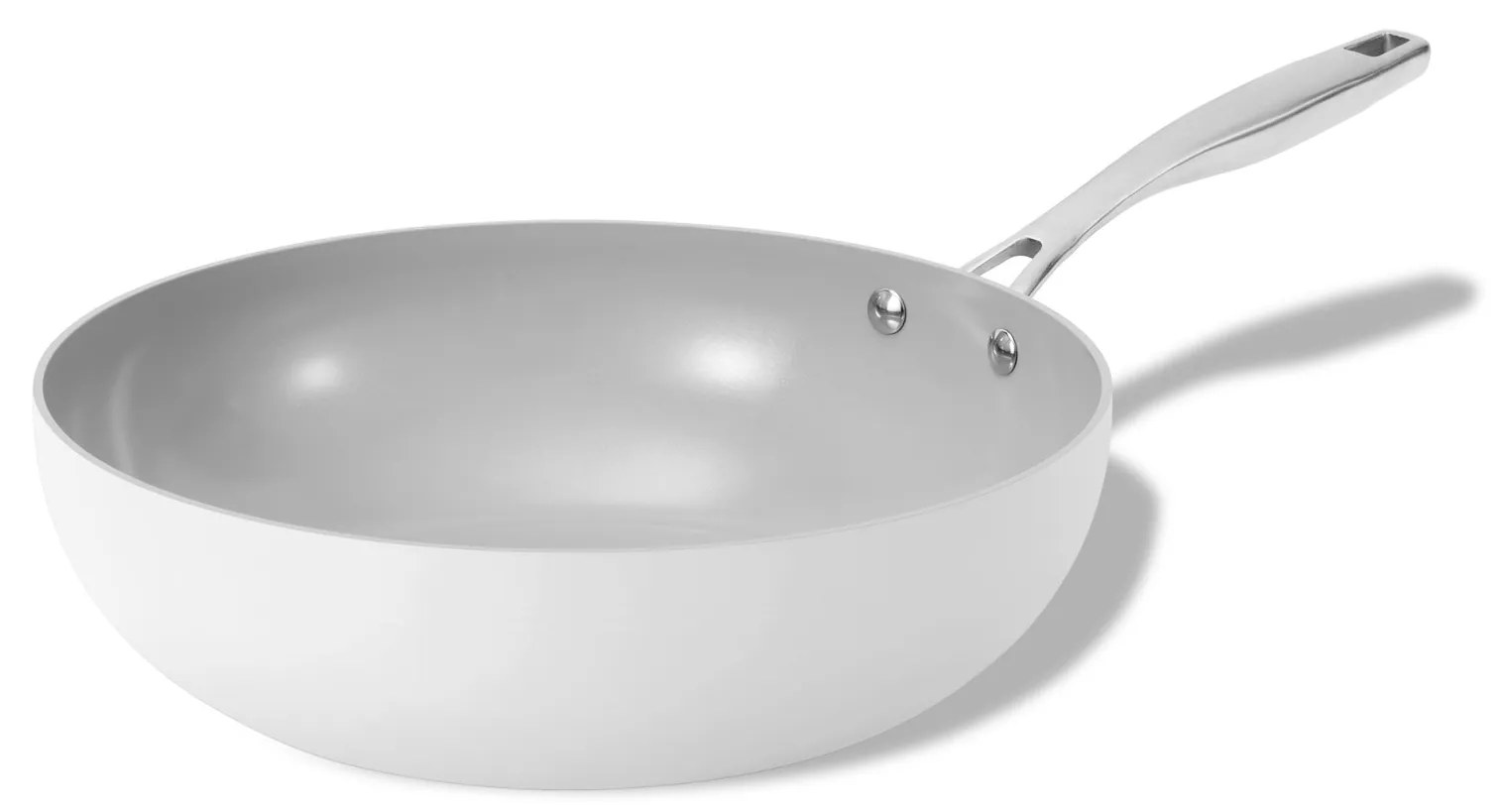 Elmich Nepriľnavá keramická Wok panvica Vital Ø 28 cm - krémovo biela