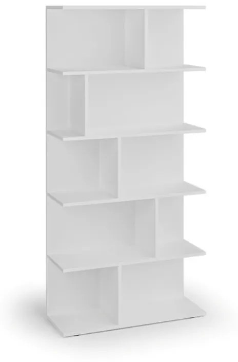 Knižnica CASCADE, 1766 x 800 x 300 mm, biela