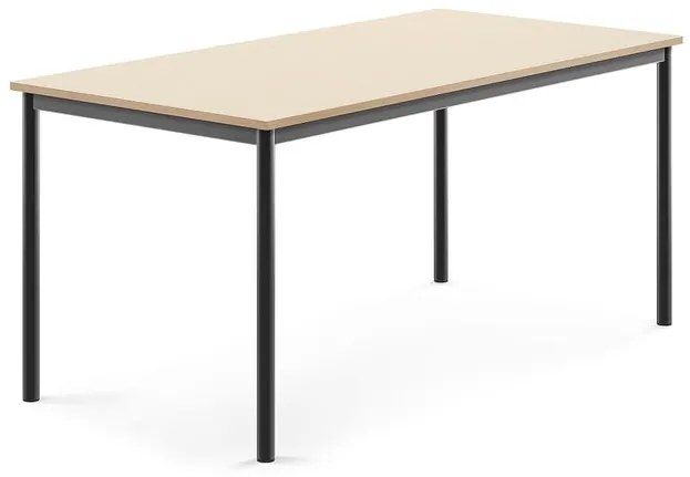 Stôl SONITUS, 1600x800x720 mm, HPL - breza, antracit