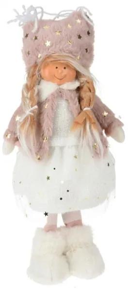 Zimná krásavica – ružová 37 cm