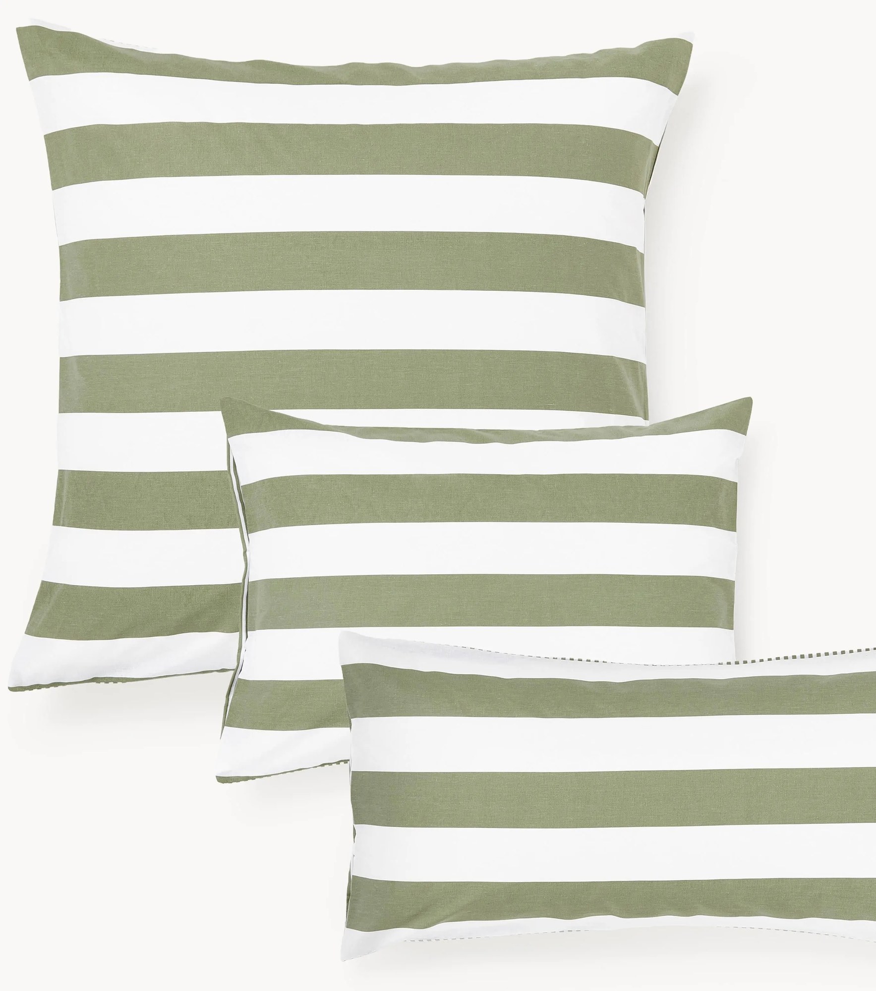 Pruhovaná obojstranná obliečka na vankúš z bavlny Lorena