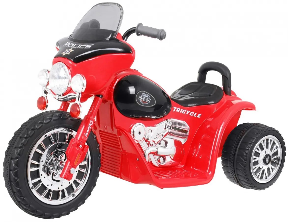 Elektrická motorka Chopper pre deti - červený