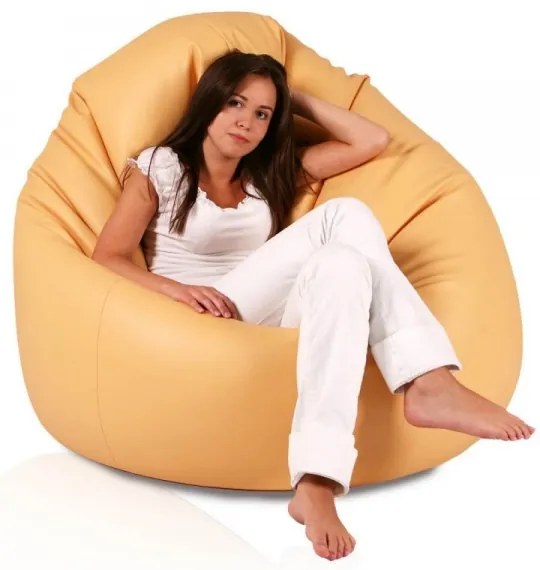 INTERMEDIC Sedací Vak Giga Sako Ekokoža Farba: E03 - Oranžová svetlá (ekokoža)