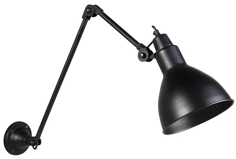 Inteligentná nástenná lampa čierna nastaviteľná vrátane Wifi A60 - Wye