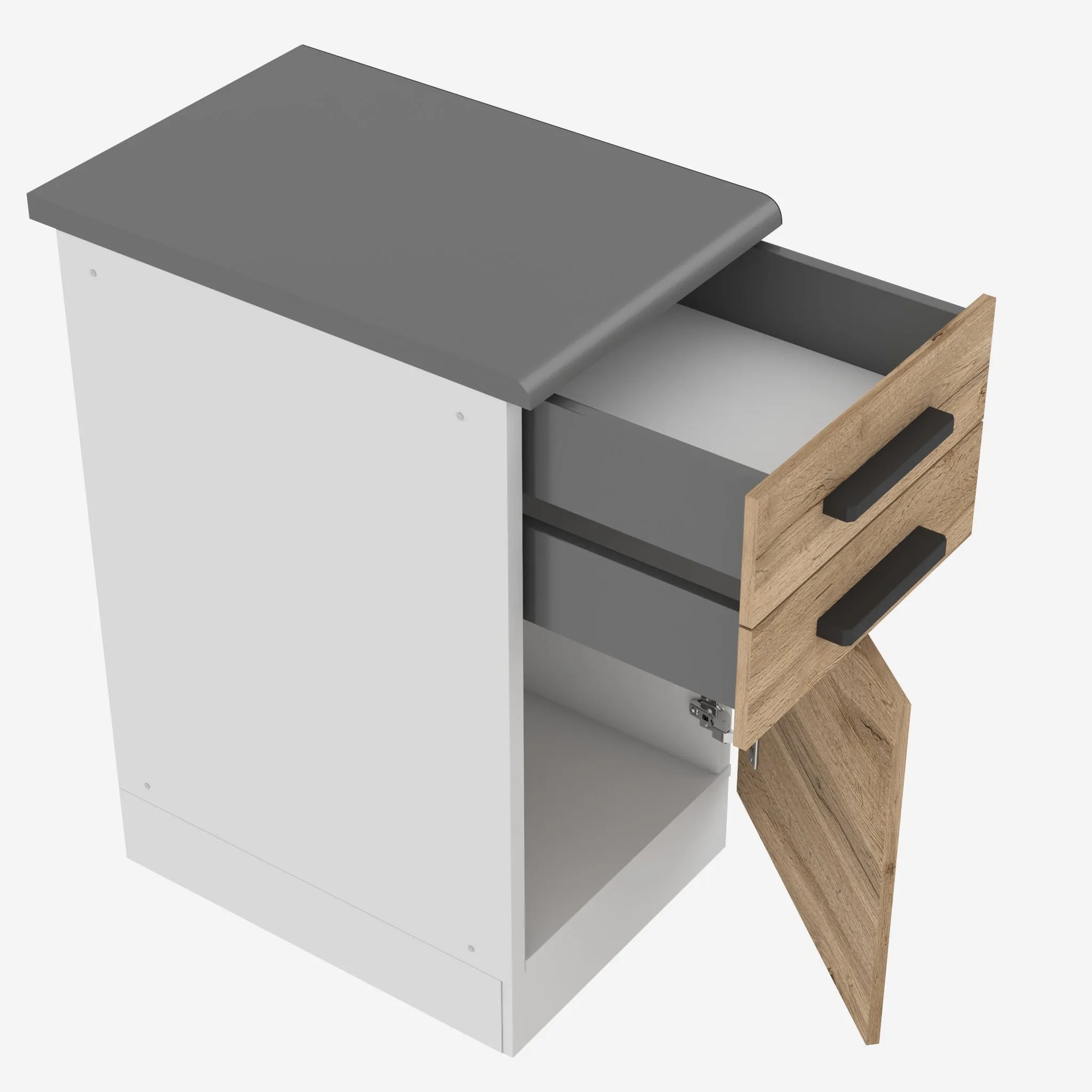 Kuchynská skrinka Belini Premium Full Version spodná so zásuvkami 40 cm dub wotan s pracovnou doskou