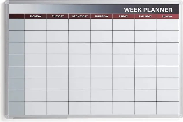 Magnetická plánovacia tabuľa MARION, týždenná, 900x600 mm