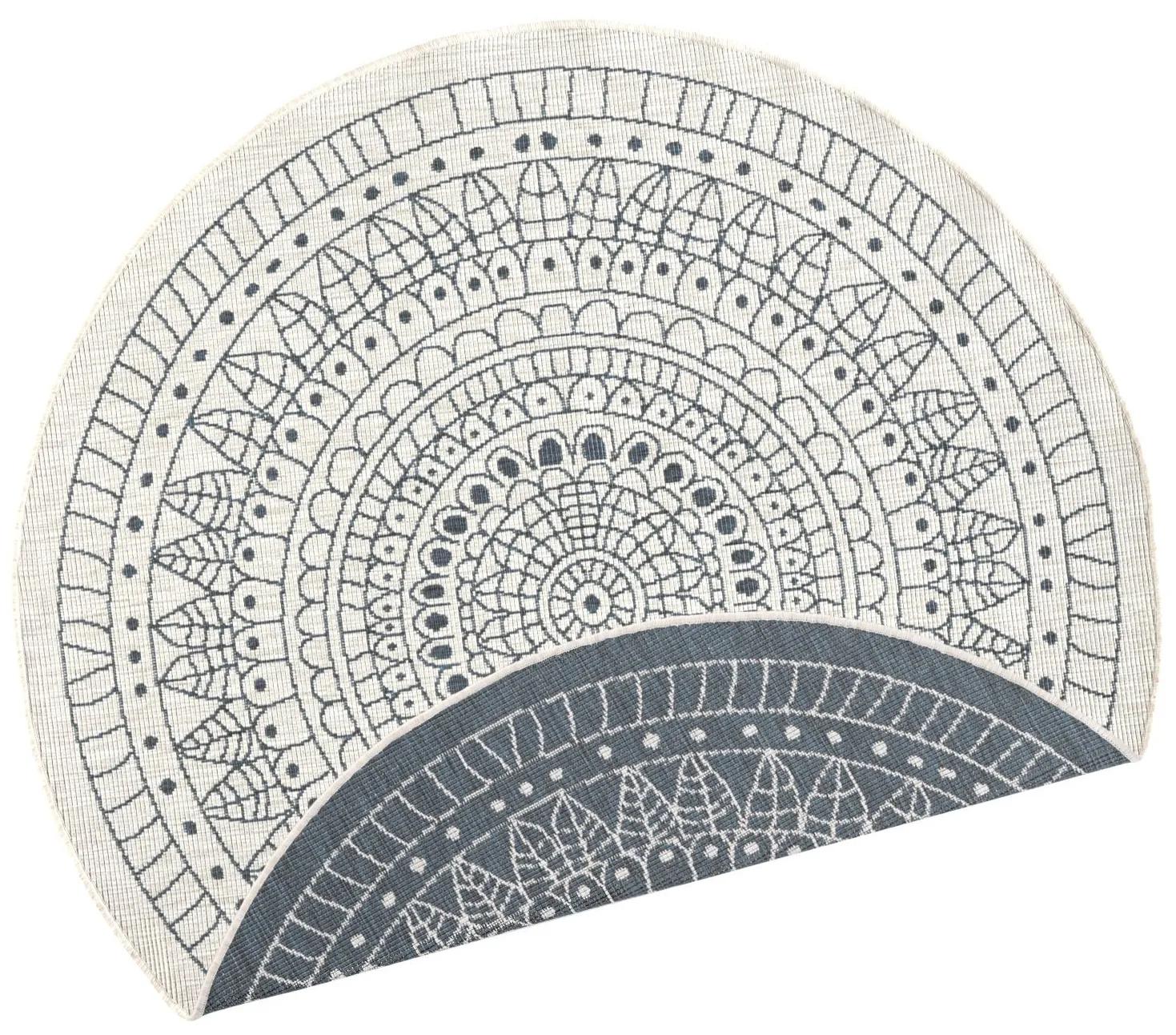 NORTHRUGS - Hanse Home koberce Kusový koberec Twin-Wendeteppiche 103143 creme grau - 100x100 (priemer) kruh cm