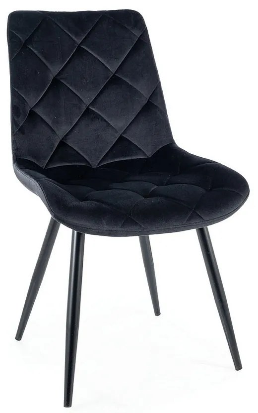 Jedálenská stolička Ralph Velvet, čierna