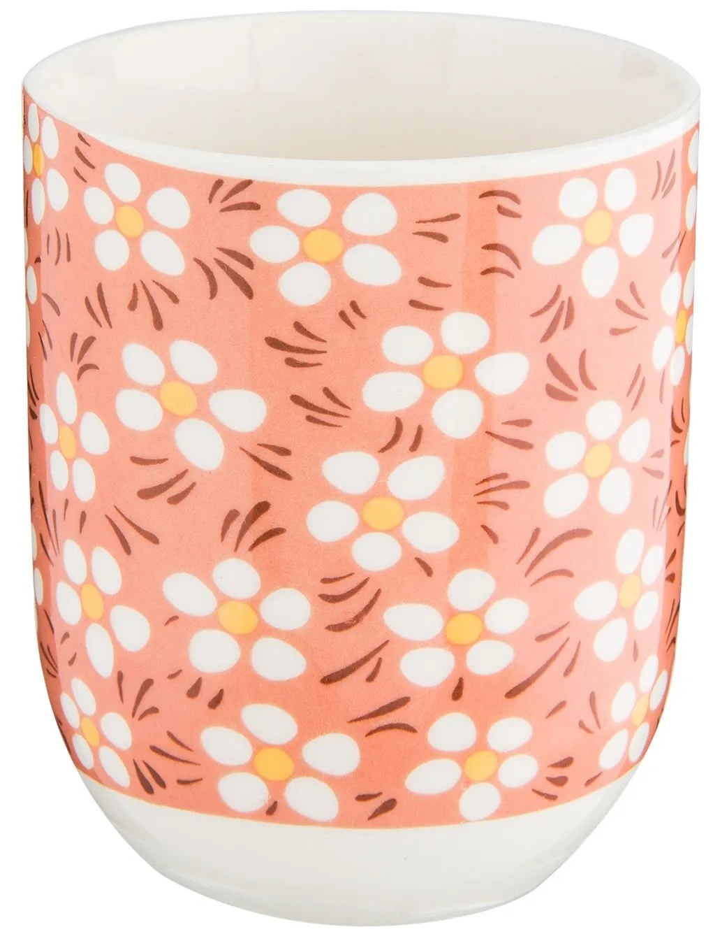 Lososový kalíšok na čaj kytičky - Ø 6 * 8 cm