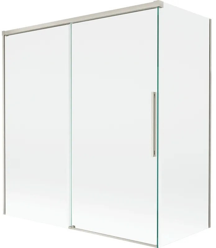 Mexen Rox, 2-krídlová posuvná vaňová zástena 150 + 70 x 150 cm, 8mm číre sklo, oceľový profil, 8C9-150-070-97-00