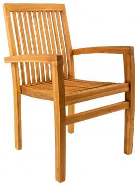 Doppler TAMAN 9 FSC - záhradné stohovacie kreslo z teakového dreva Rozbalený tovar (N518)