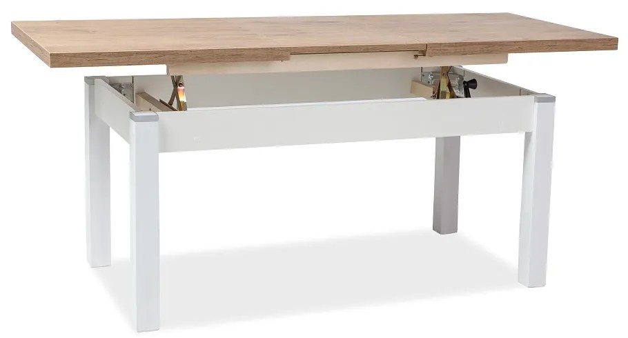 Konferenčný stolík Kleopatra, dub lancelot / biela